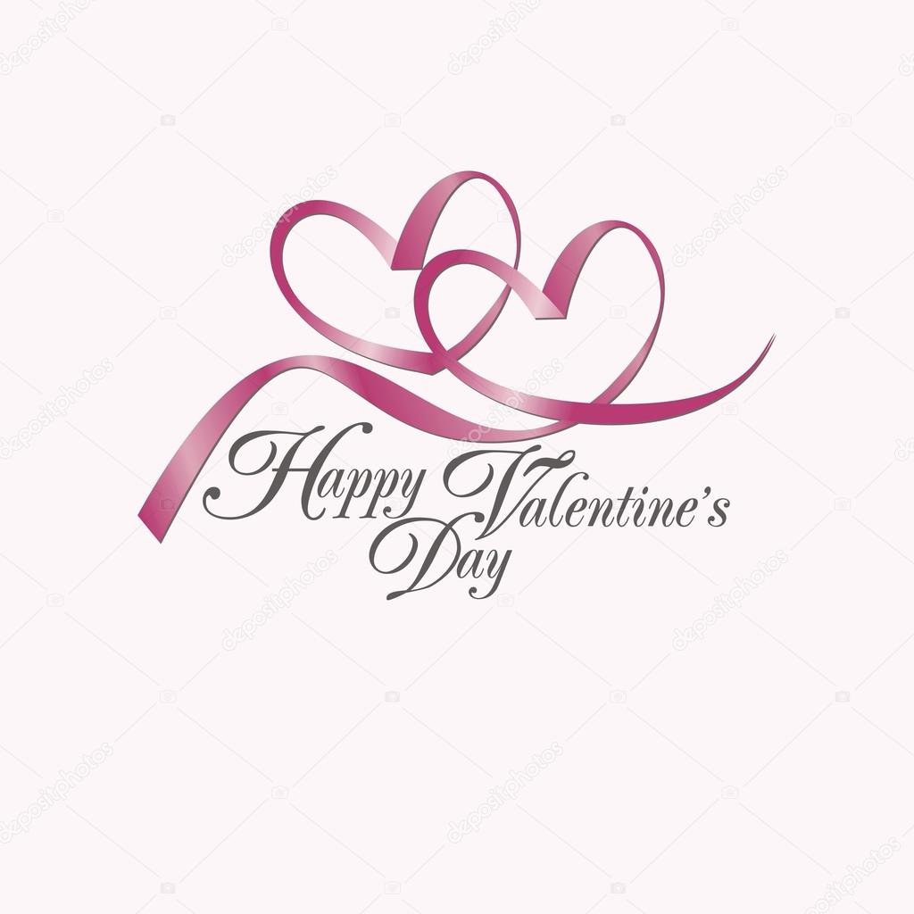 Vector card with Valentine's Day Happy