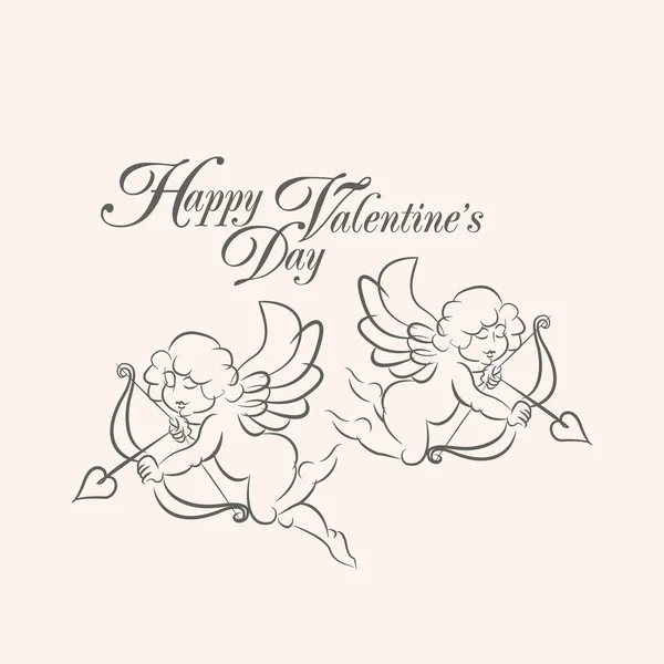 Vector kaart met Happy Valentine's Day — Stockvector