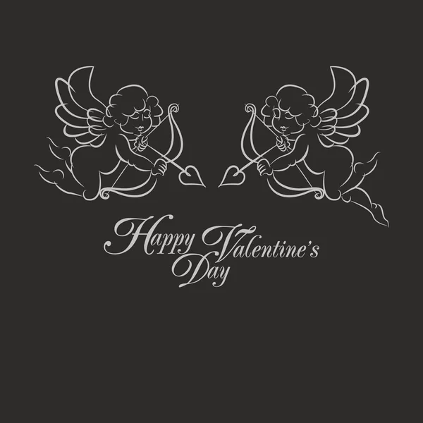 Sevgililer günü mutlu kartıyla vektör