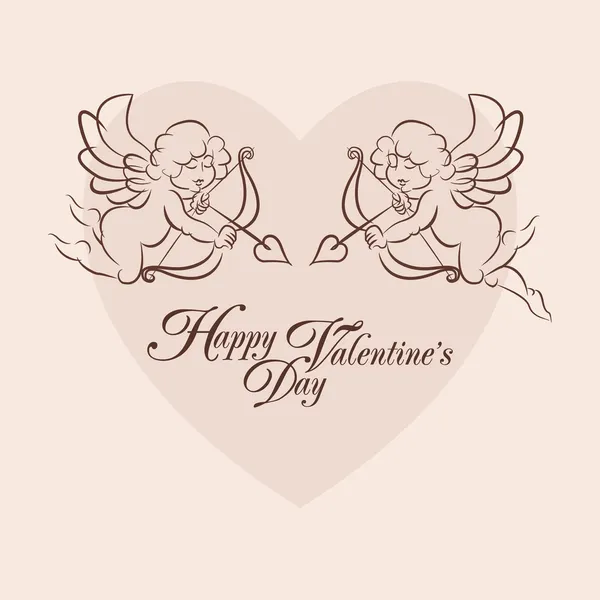 Vector kaart met Happy Valentine's Day — Stockvector