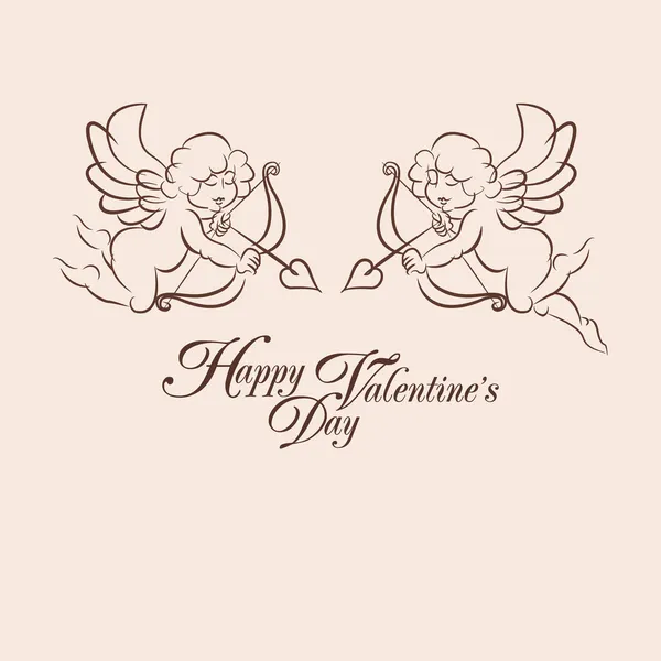 Vector kaart met Happy Valentine's Day — Stockvector