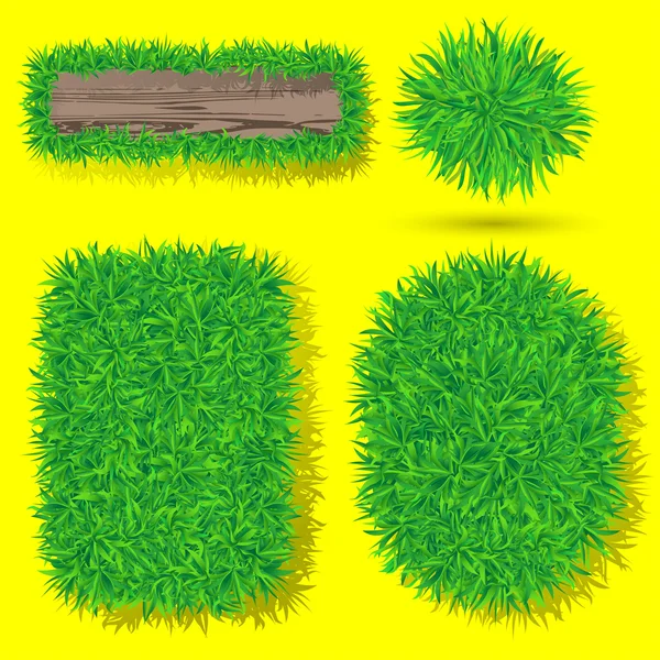 Objetos de hierba vector — Vector de stock
