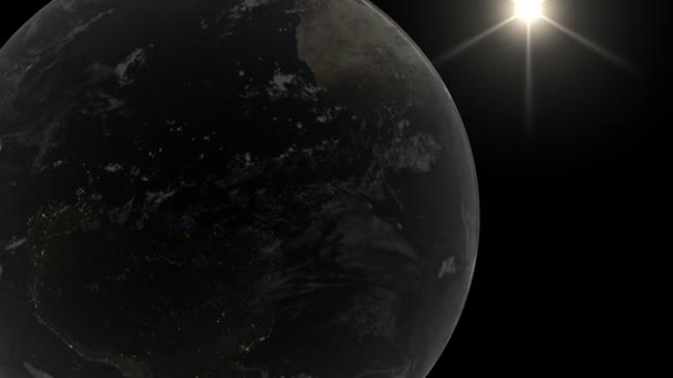 Земля и солнце — стоковое видео