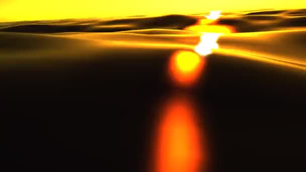Vague océan coucher de soleil — Video