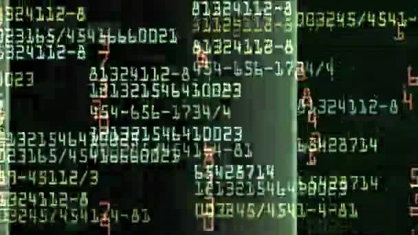Números del monitor de datos — Vídeo de stock