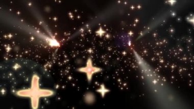 Sihirli yıldızlardan alan üzerinde uçmak