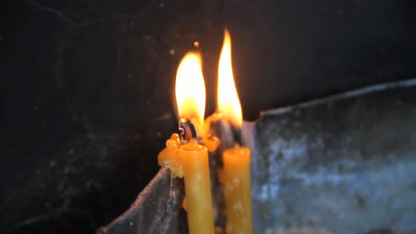 Ortodoxní vosková svíčka — Stock video