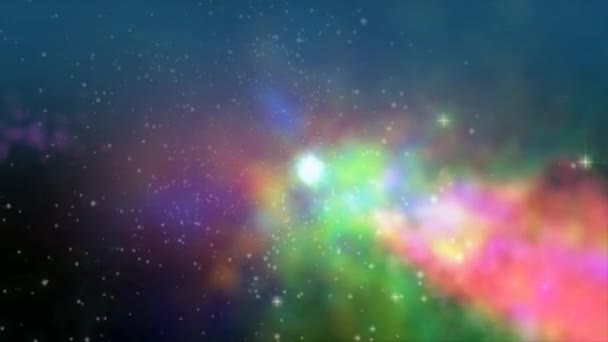 Kosmos mlhovinu hvězd — Stock video