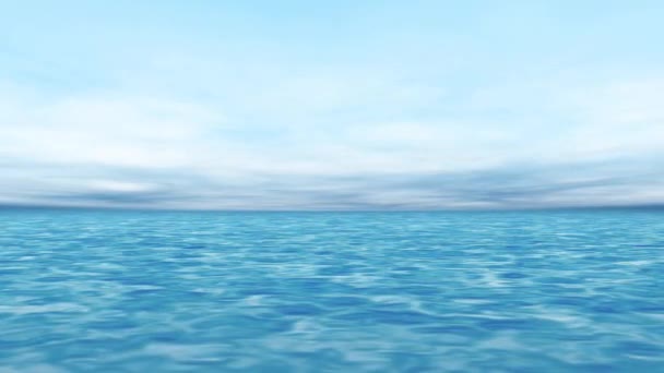 Animación horizonte azul del mar — Vídeos de Stock