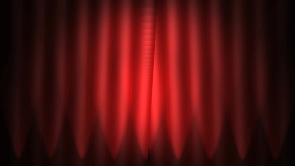 Theater curtain opens — Stock Video