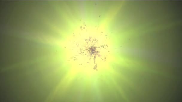 Пульсирующая звезда меняет цвет — стоковое видео