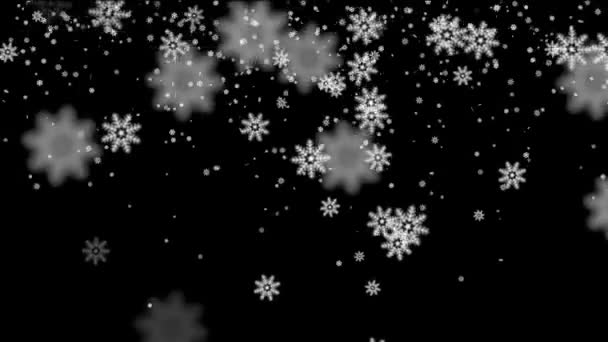 Nieve falsa caída abajo — Vídeos de Stock