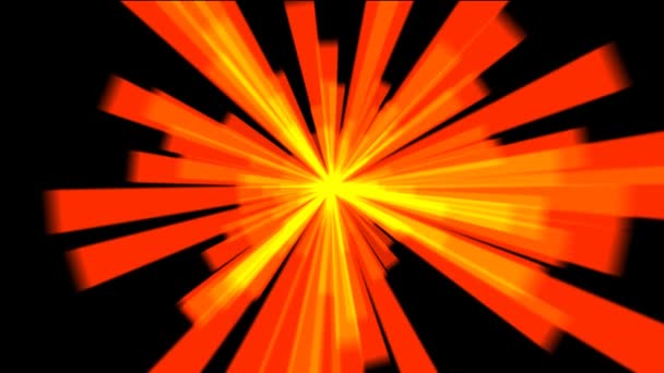 Rayo rojo abstracto estrella — Vídeos de Stock