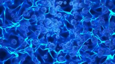 soyut mavi plazma bubbles