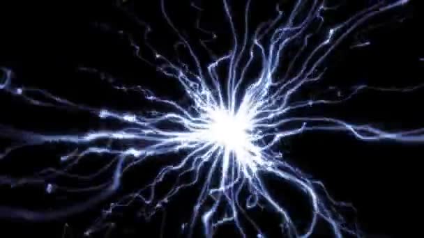 Abstracte macht elektrische plasma — Stockvideo