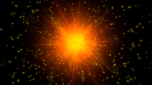 Sun particle in space — Stock Video