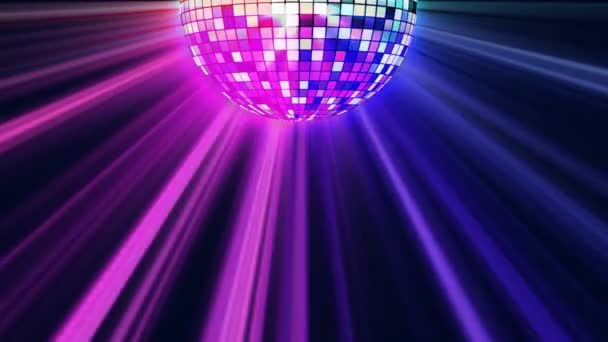 Disco bal ray kleur — Stockvideo