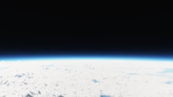 Aterrizaje desde el espacio a la tierra — Vídeo de stock