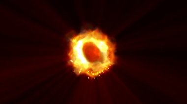 soyut patlama yangın