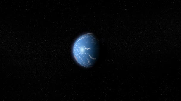 3d Earth rotate and zoom — Stok Video