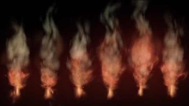 Анотація вогню полум'я — стокове відео