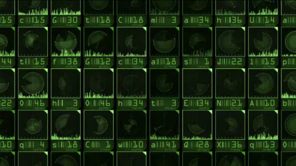 Tela de radar monitor — Vídeo de Stock