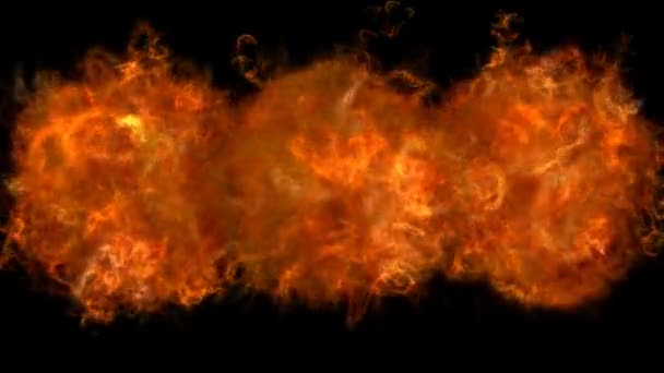 Абстрактные три огненных шара — стоковое видео