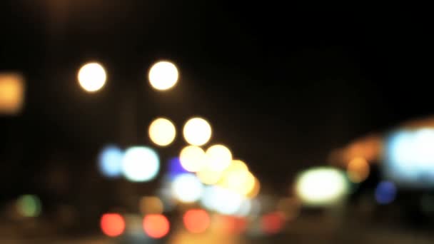 夜间城市的交通 — 图库视频影像