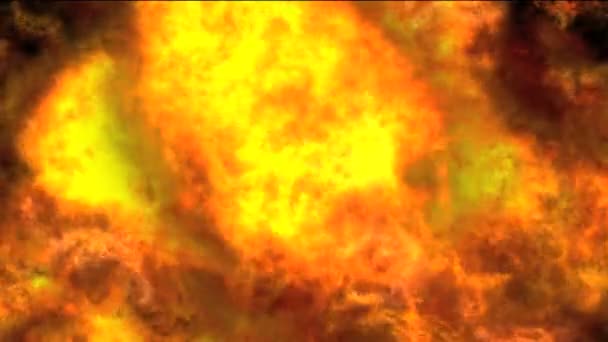 Inferno explodiert Bombenbrand — Stockvideo