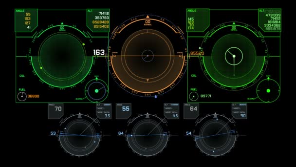 Vliegen gegevens controle monitor — Stockvideo