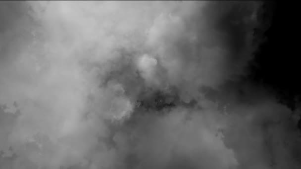 Black and white smoke clouds — Stock Video