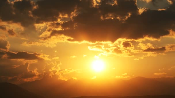 Atardecer tiempo lapso nubes — Vídeo de stock