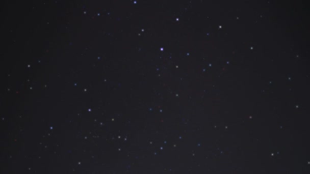 Gece gökyüzü vinç yıldız zaman atlamalı — Stok video
