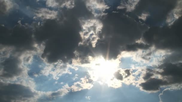 Blauer Himmel Hexe Wolken Zeitraffer — Stockvideo