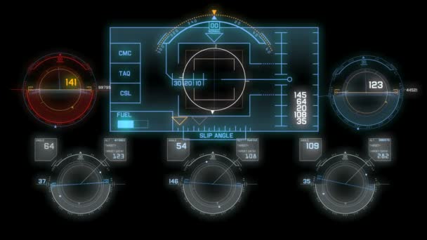 Schermo di controllo del volo aereo aereo — Video Stock