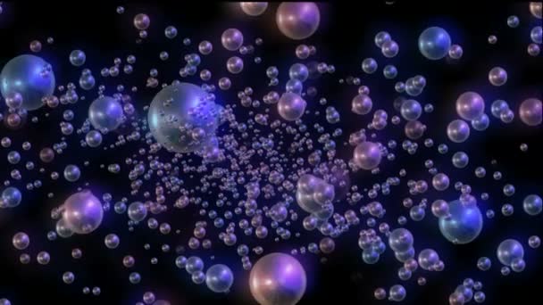 スペースで抽象的なバブル — ストック動画