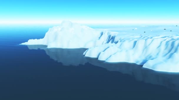 Sorvolare un grande iceberg — Video Stock