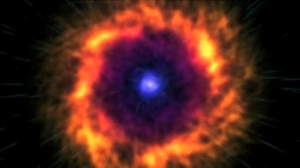 Абстрактная черная дыра в пространстве — стоковое видео