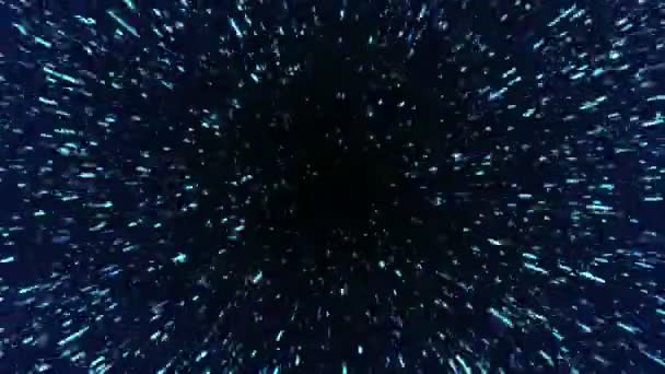 Estrelas abstratas voam no espaço — Vídeo de Stock