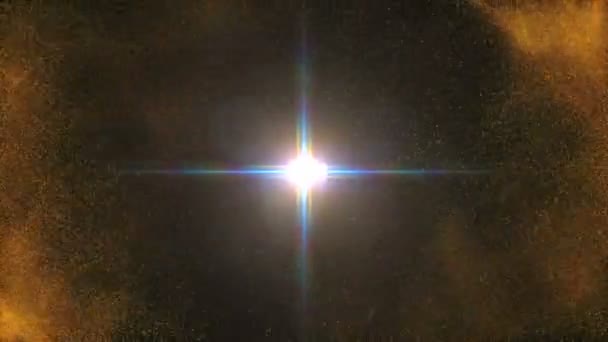 Abstrakt solen explosion i rymden — Stockvideo