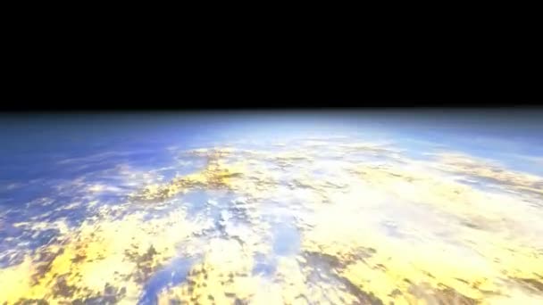 Zboară peste pământ peste stratosferă — Videoclip de stoc