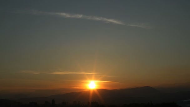 Coucher de soleil laps de temps nuages — Video