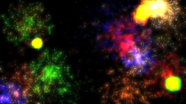 affichage abstrait de feux d'artifice couleur 
