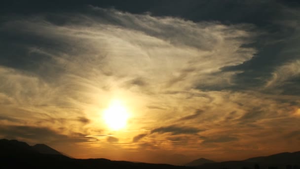 coucher de soleil laps de temps nuages 
