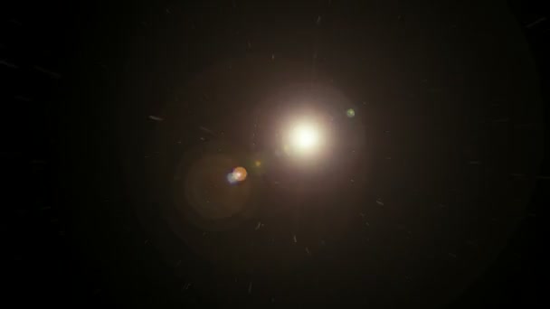 Abstracte ruimte lens sterren — Stockvideo