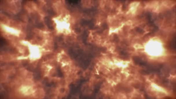Abstraktní temný oheň mraky animace — Stock video