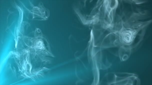 Animación abstracta de partículas de rayos de humo — Vídeo de stock