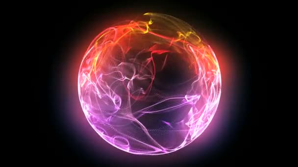 Abstract color sphere particle animation — Stock Video