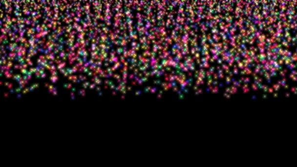 Абстрактные цвета звезд занавес — стоковое видео