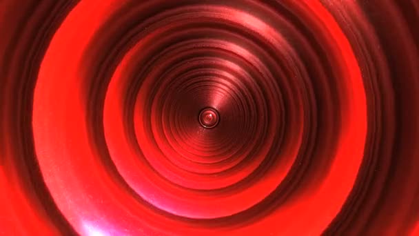 Tunnel oculaire rouge abstrait — Video